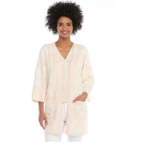 NWT pale pink Jacquard Coat from The Limited